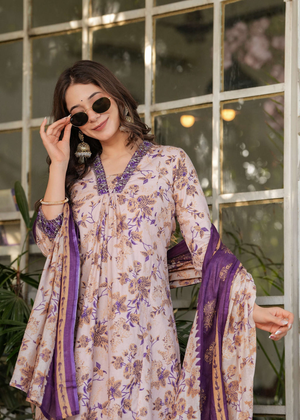 Teeya Creation Chiku Color Pure Cotton Digital Print Fully Stitched Kurti Set | Grocsy