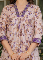 The52 Women's Printed Pure Cotton Fabric Straight Kurta, Pant and Dupatta Set | Grocsy