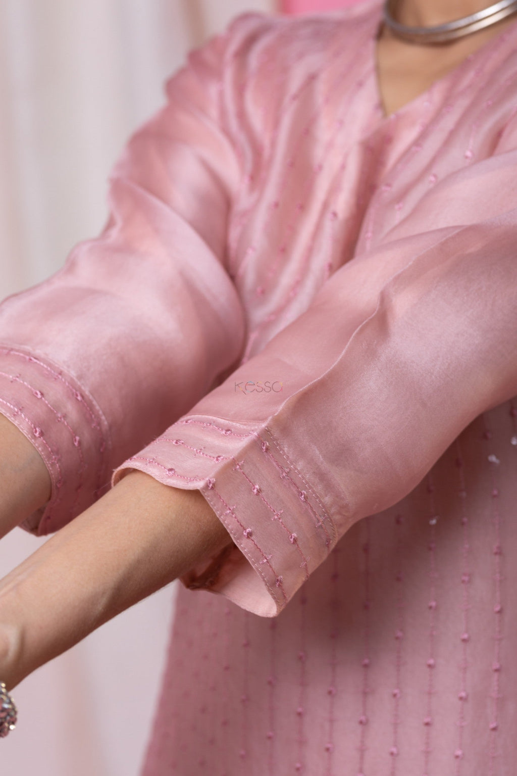 The52 Beautiful Viscose Chanderi Fabric Straight Kurta, Pant and Dupatta Set | Grocsy