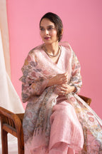 Teeya Creation Peach Color Viscose Chanderi Embroidery Work Fully Stitched Kurti Set | Grocsy