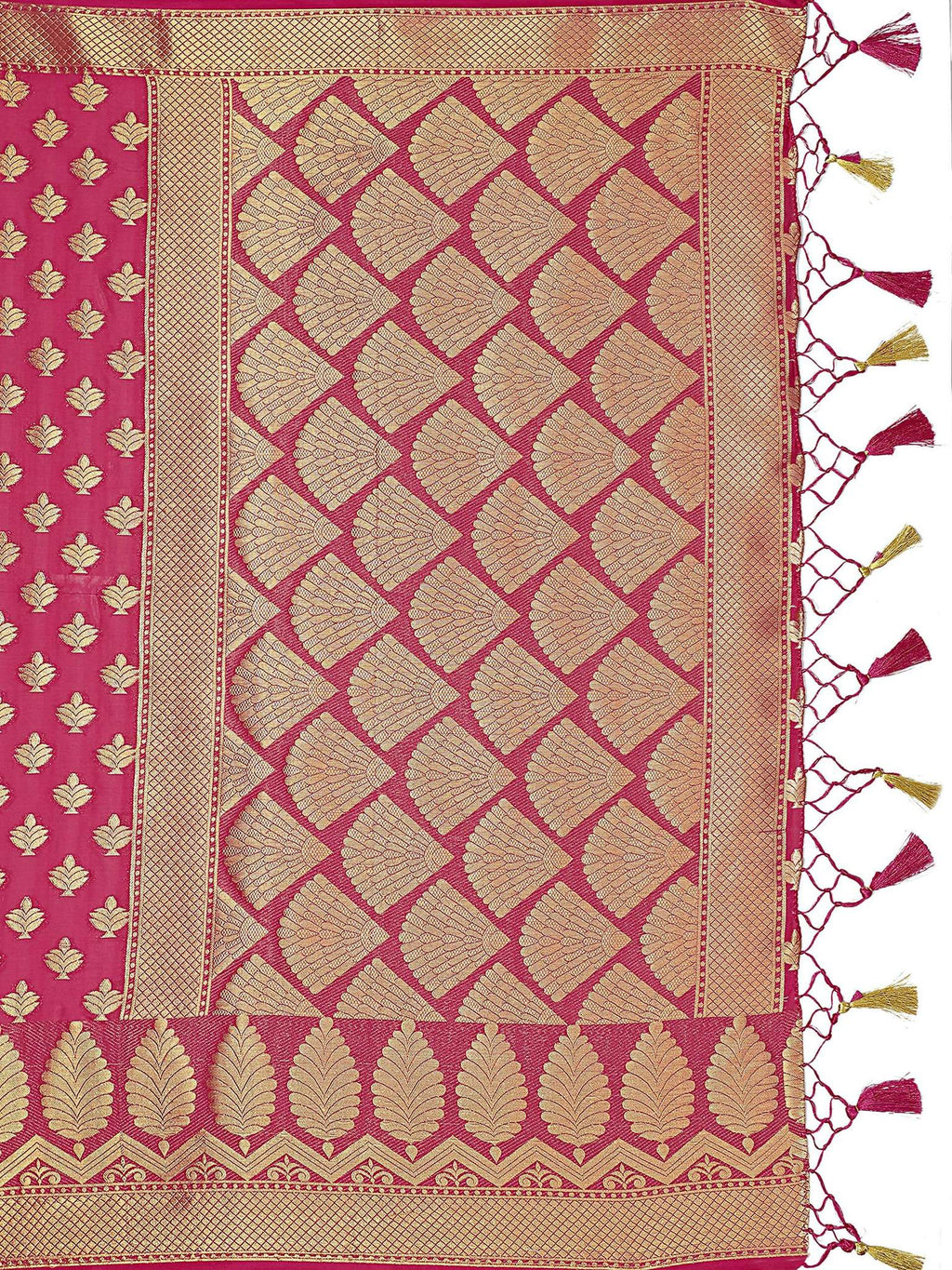 Mimosa Women's Mysore Silk Pink Saree | Grocsy
