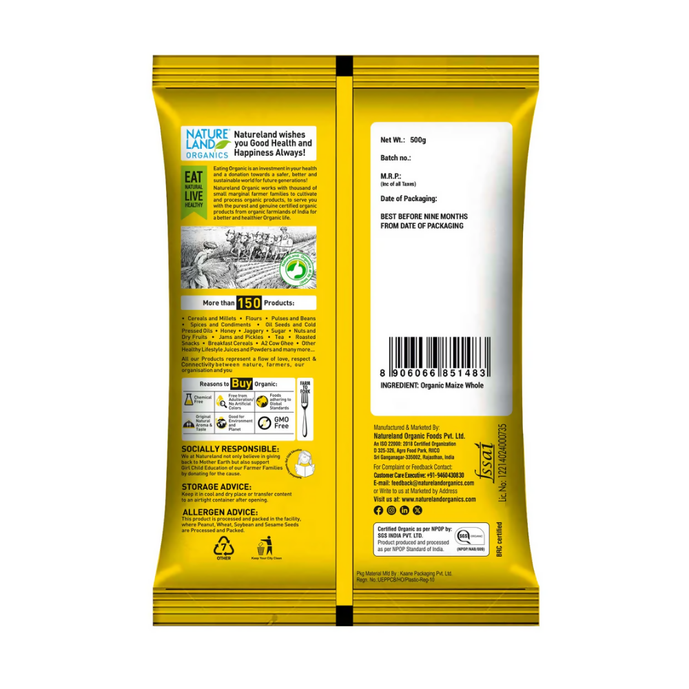 Nature Land Organics Maize Flour | Grocsy