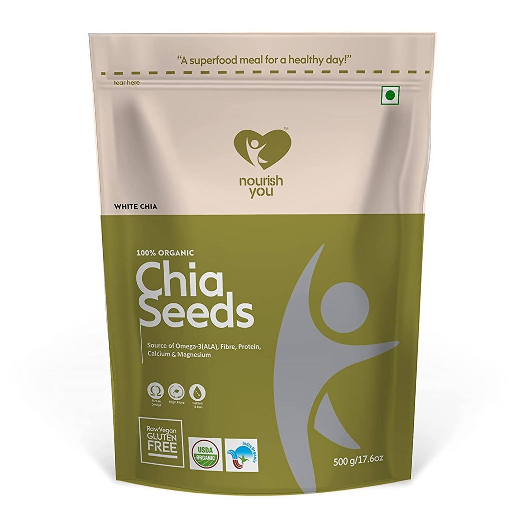 Nourish You Organic White Chia Seeds | Grocsy
