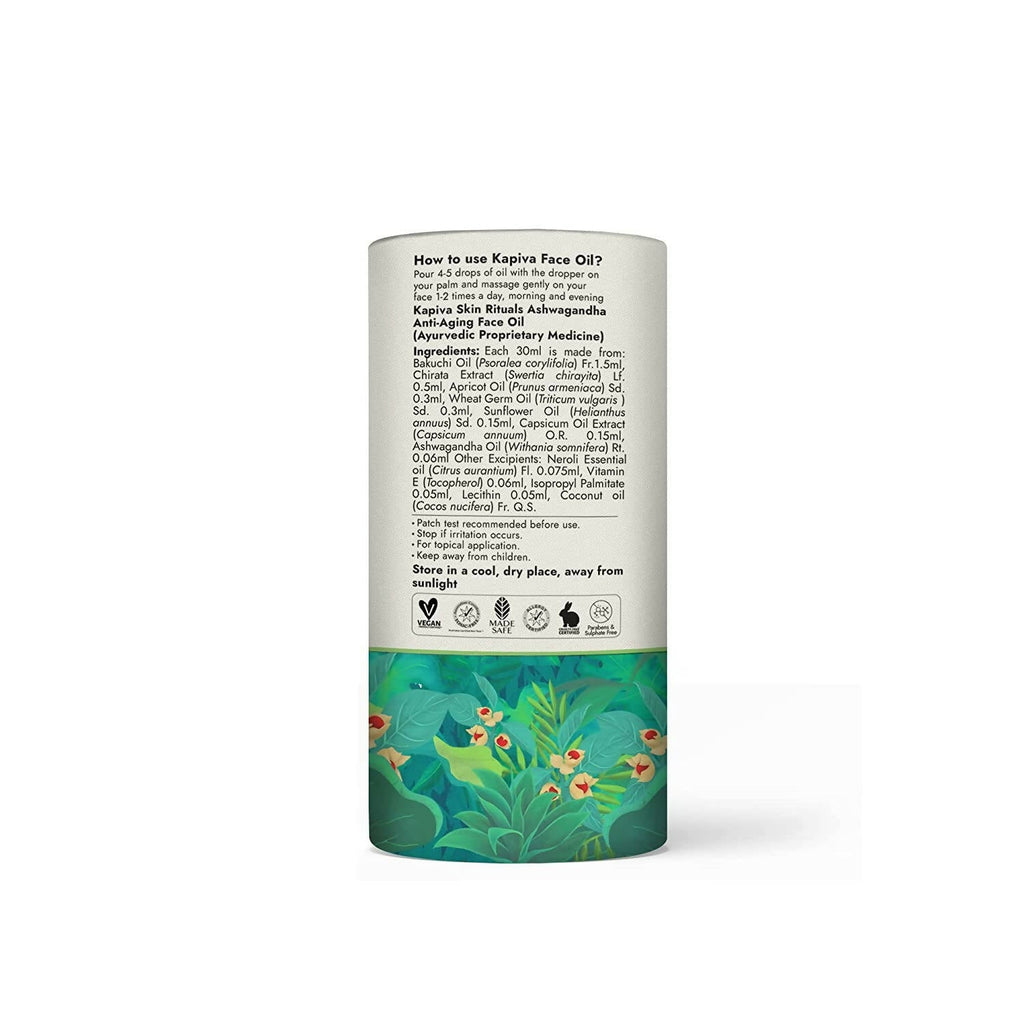 Kapiva Ayurveda Skin Rituals Ashwagandha Anti-Aging Face Oil | Grocsy