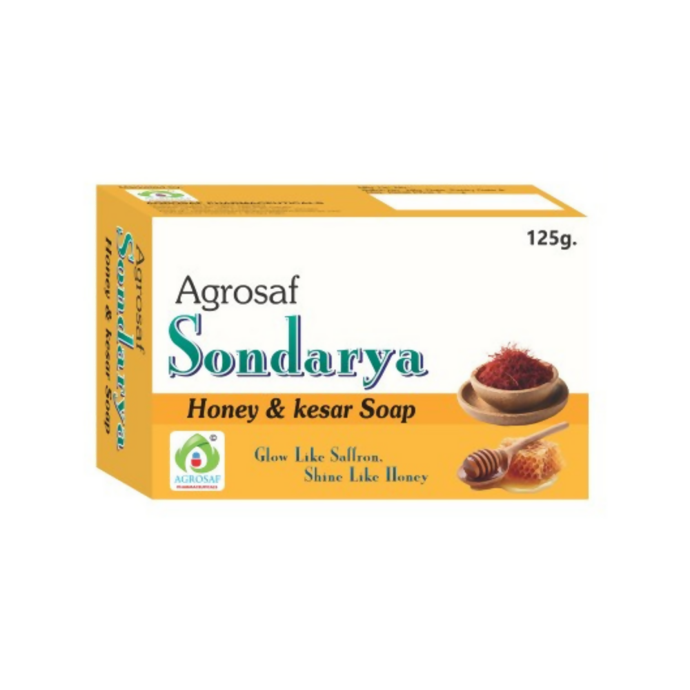 Agrosaf Sondrya Honey & Kesar Soap | Grocsy