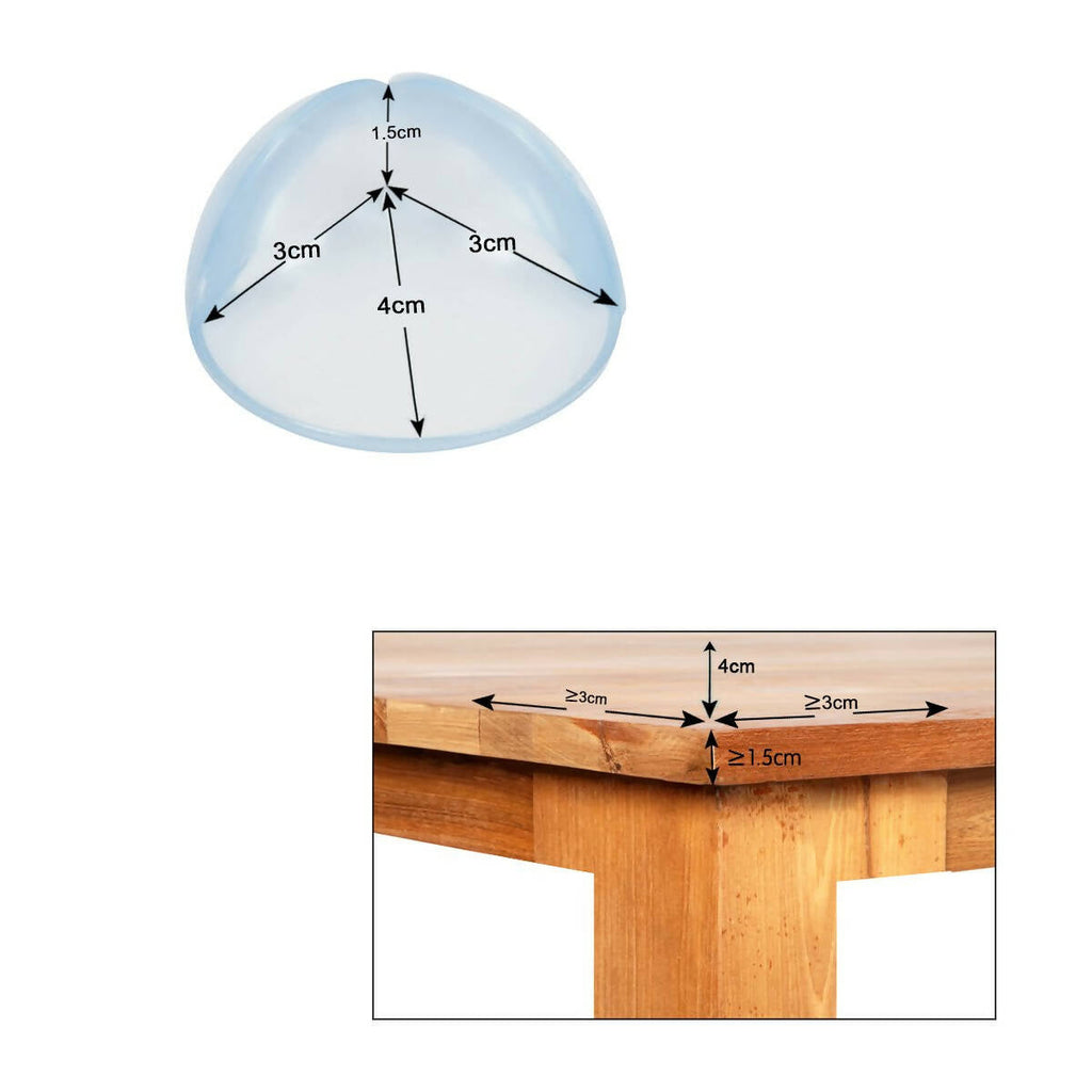 Safe-O-Kid Kids And Infants Safety- Beautiful Transparent Ball Shaped Corner Caps | Grocsy