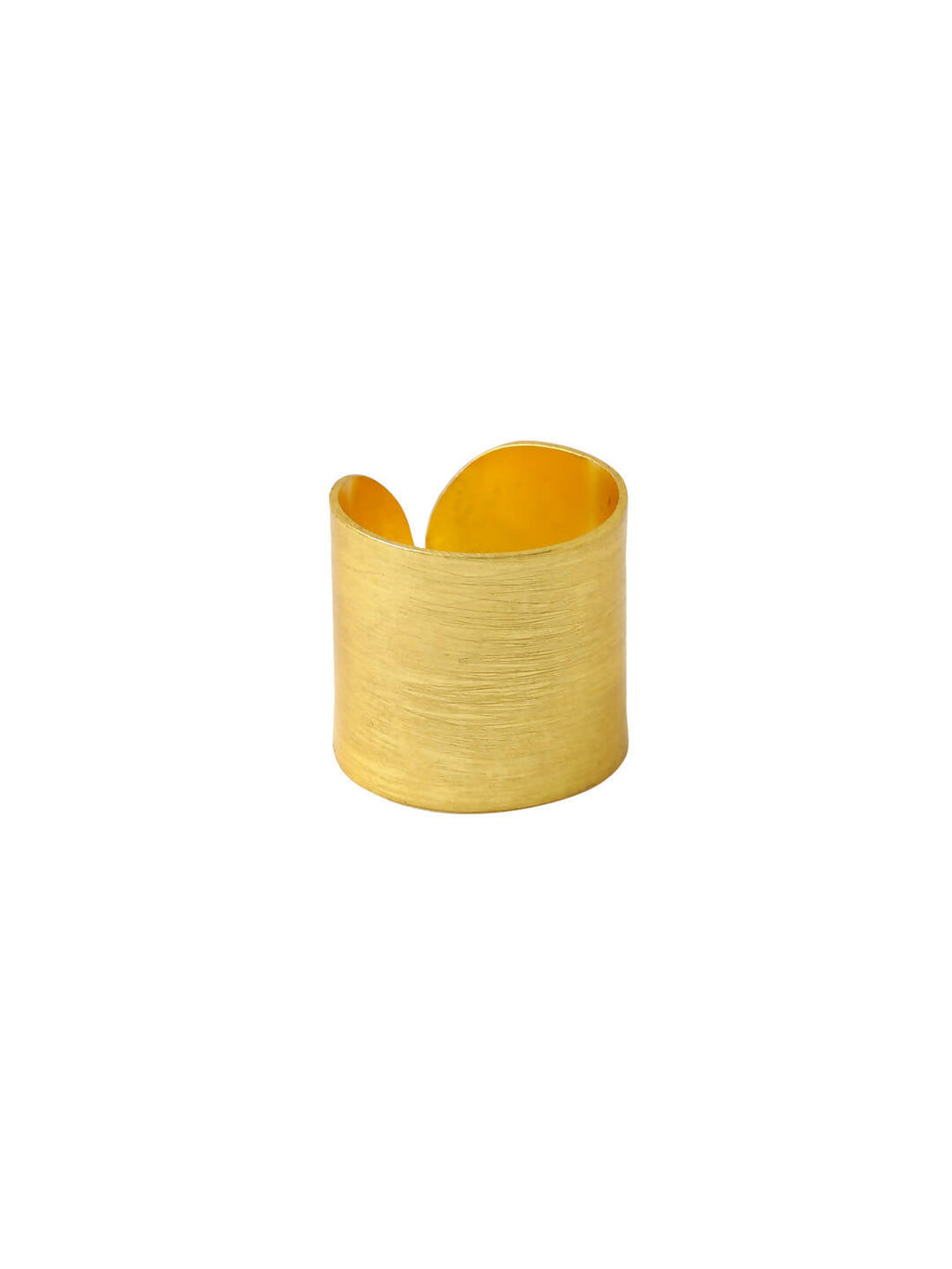 NVR Women Gold-Polished Adjustable Finger Ring | Grocsy