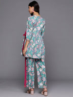 Ahalyaa Women's Traditional Wear Co-ods - Green | Grocsy