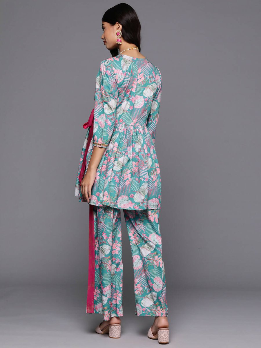 Ahalyaa Women's Traditional Wear Co-ods - Green | Grocsy