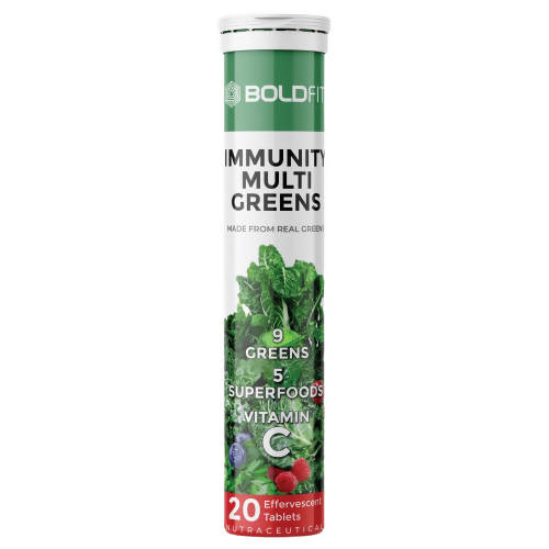Boldfit Immunity Multi Greens Effervescent Tablets | Grocsy