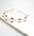 Bling Accessories Rhine Stone Glass Crystal Hair Band with Swarovski Glass Pearls | Grocsy