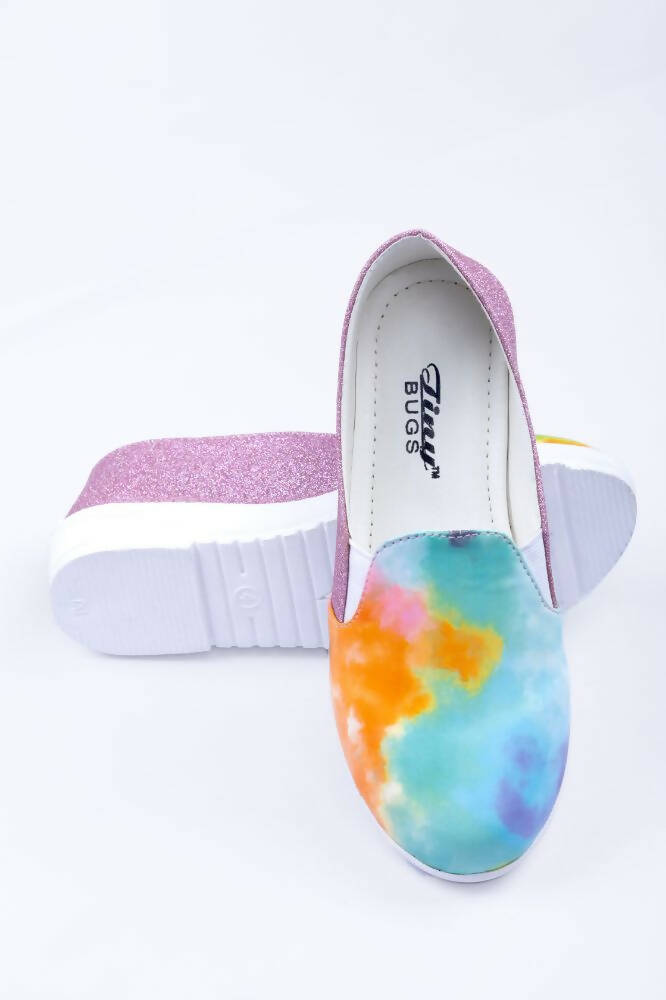 Tiny Bugs Multi Color Girls Prited Flat Causal Wear Ballerinas | Grocsy