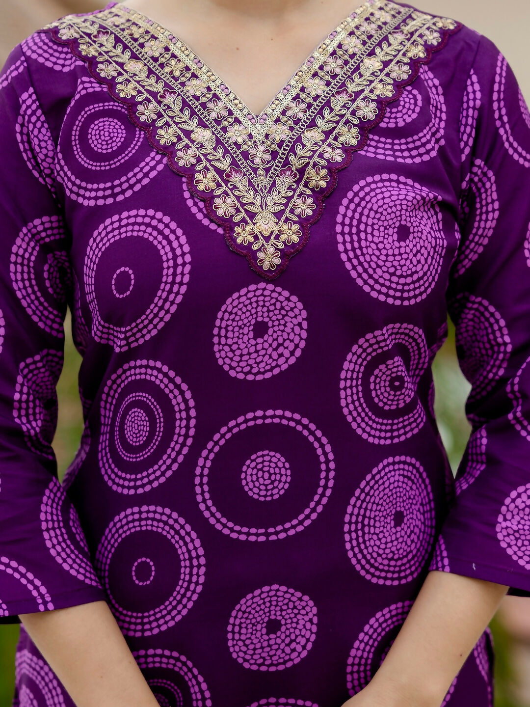 The52 Purple Women's Gorgeous Rayon Embroidered Straight Kurta with Pant And Dupatta Set | Grocsy