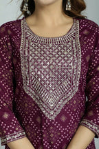 Alvano Women's Attractive And Stylish Rayon A Line Kurta With Pant And Dupatta | Grocsy