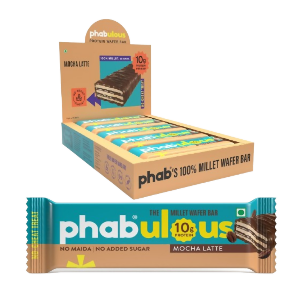 Phab Millet Wafers - Mocha Latte Protein Wafer Chocolate | Grocsy