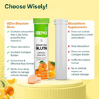 OZiva Bioactive Gluta Fizzy (L-Glutathione) Tablets | Grocsy