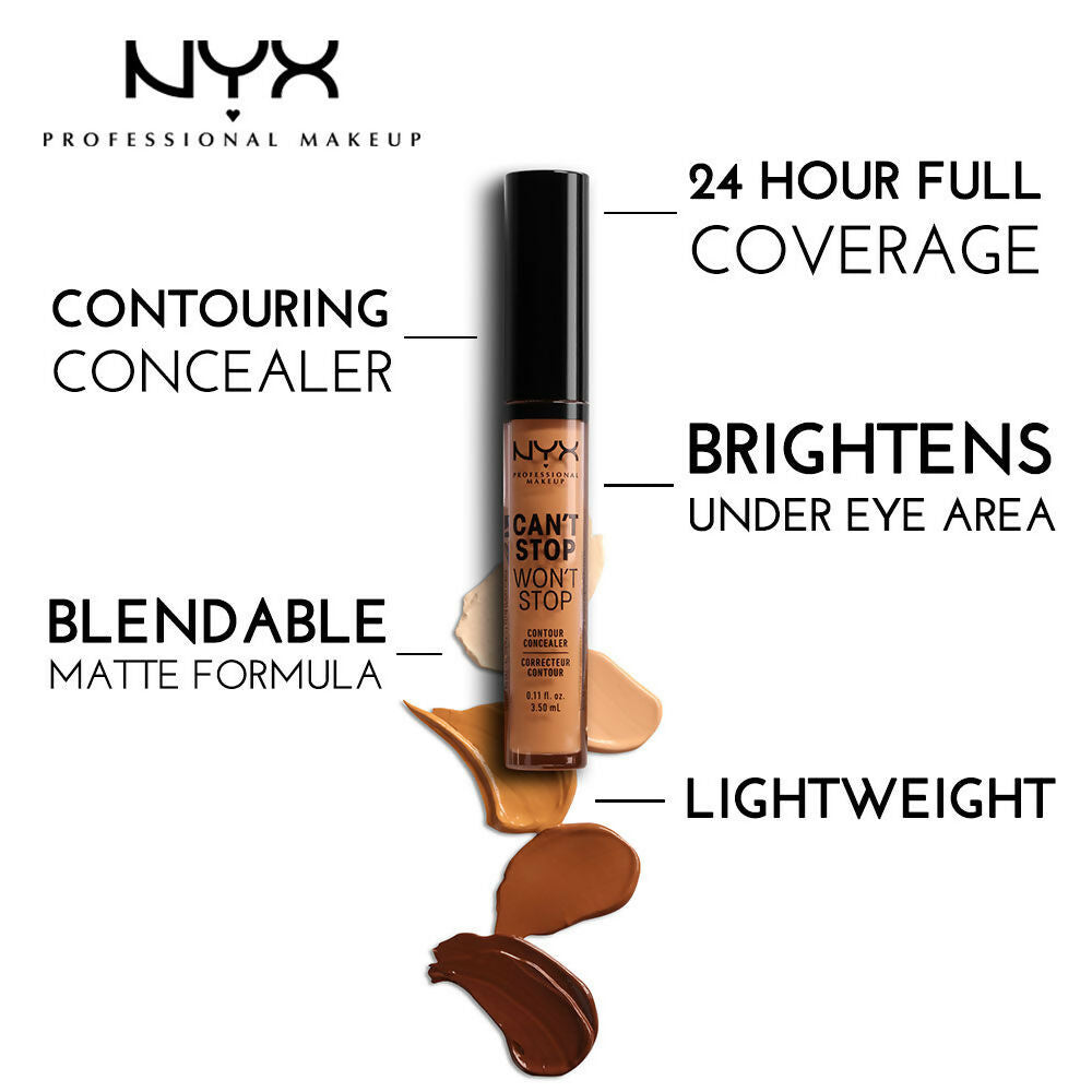 NYX Professional Makeup Can't Stop Won’t Stop Contour Concealer - Light Ivory | Grocsy