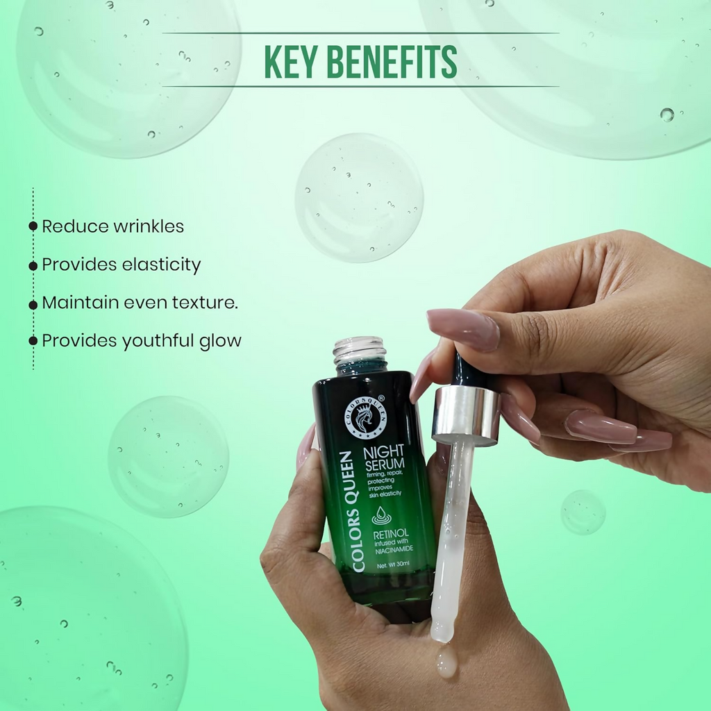 Colors Queen Retinol Night Serum Reduce Fine Lines & Wrinkle | Grocsy