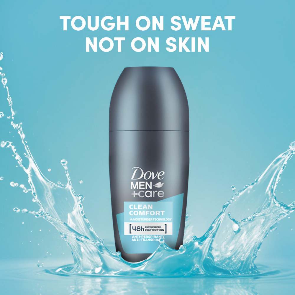 Dove Men + Care Clean Comfort Anti - Perspirant Roll - On | Grocsy