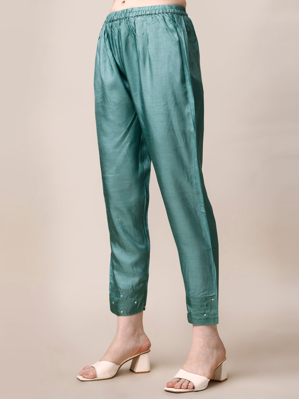 Embroidered Kurta With Pant & Dupatta Set, Multicolor - Hiral Fashion | Grocsy