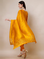 Embroidered Kurta With Pant & Dupatta Set, Multicolor - Hiral Fashion | Grocsy