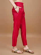 Hand Embroidered Kurta With Pant & Banarasi Dupatta Premium, Multicolor - Hiral Fashion | Grocsy