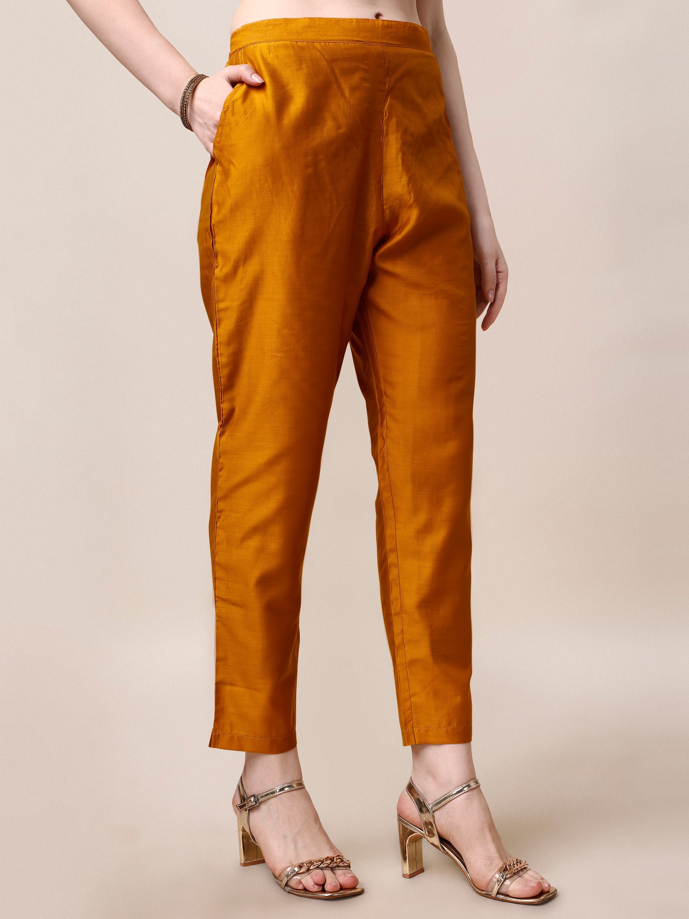 Hand Embroidered Kurta With Pant And Dupatta Set, Multicolor - Hiral Fashion | Grocsy