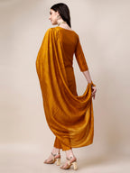 Hand Embroidered Kurta With Pant And Dupatta Set, Multicolor - Hiral Fashion | Grocsy