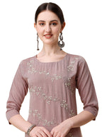 Embroidered Kurta With Moti Embellished Pant And Dupatta Set, Multicolor - Hiral Fashion | Grocsy