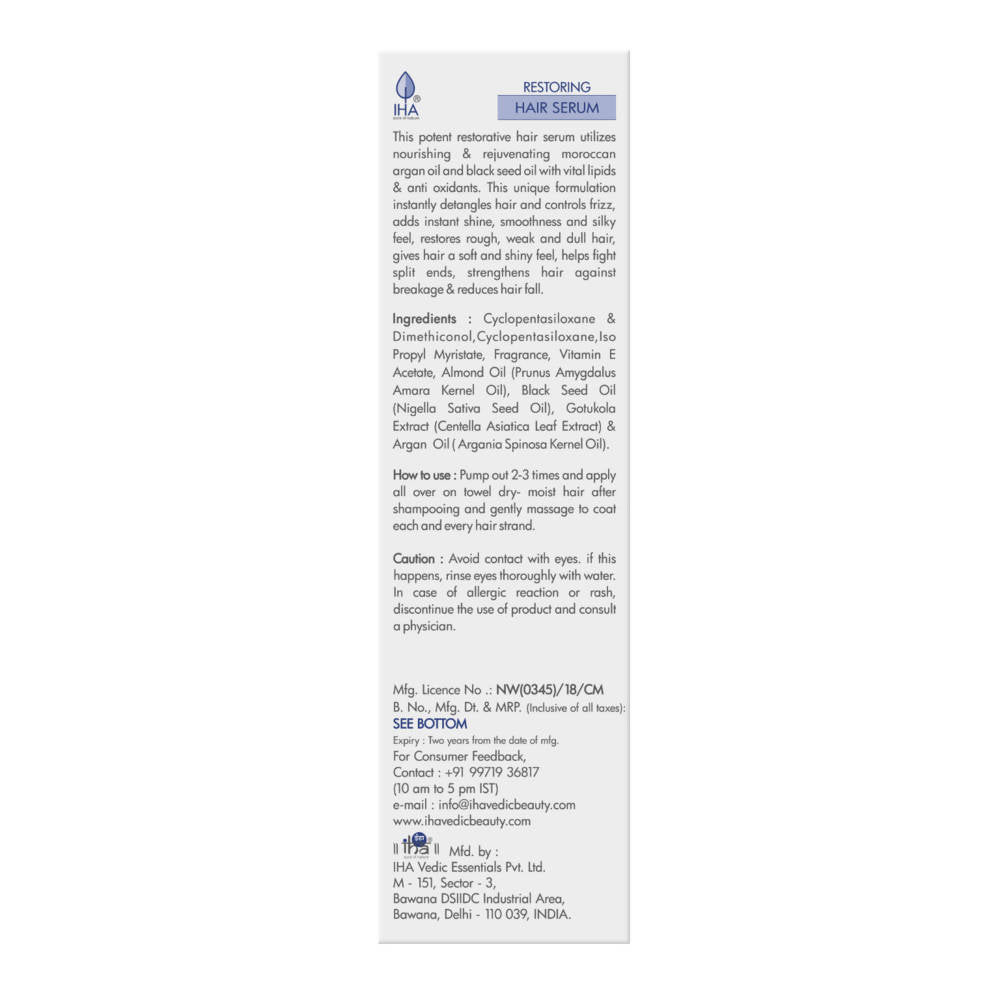Iha Restoring Hair Serum | Grocsy