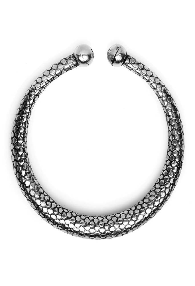 Mominos Fashion Kamal Johar Oxidised Silver Plain Kadiyam Anklets | Grocsy