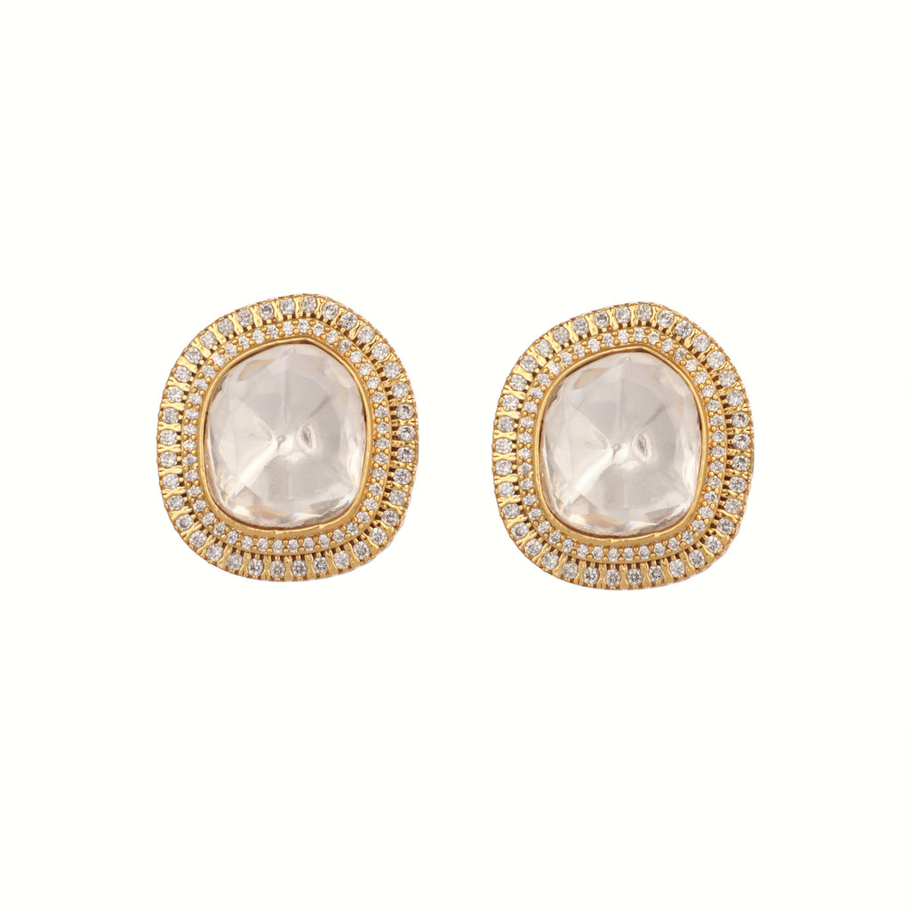 Nuyug Golden Spark Anti Tarnish studs | Grocsy