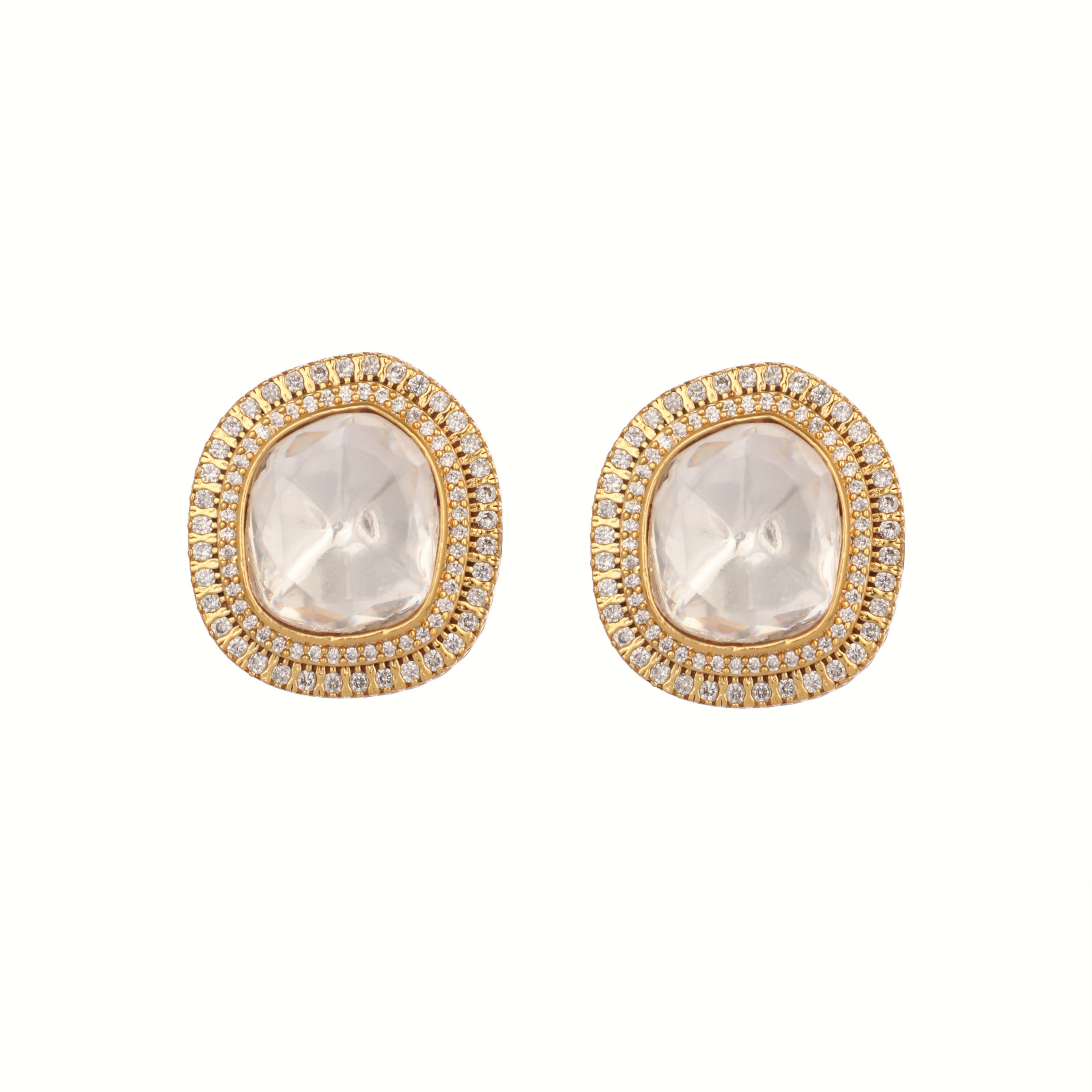Nuyug Golden Spark Anti Tarnish studs | Grocsy