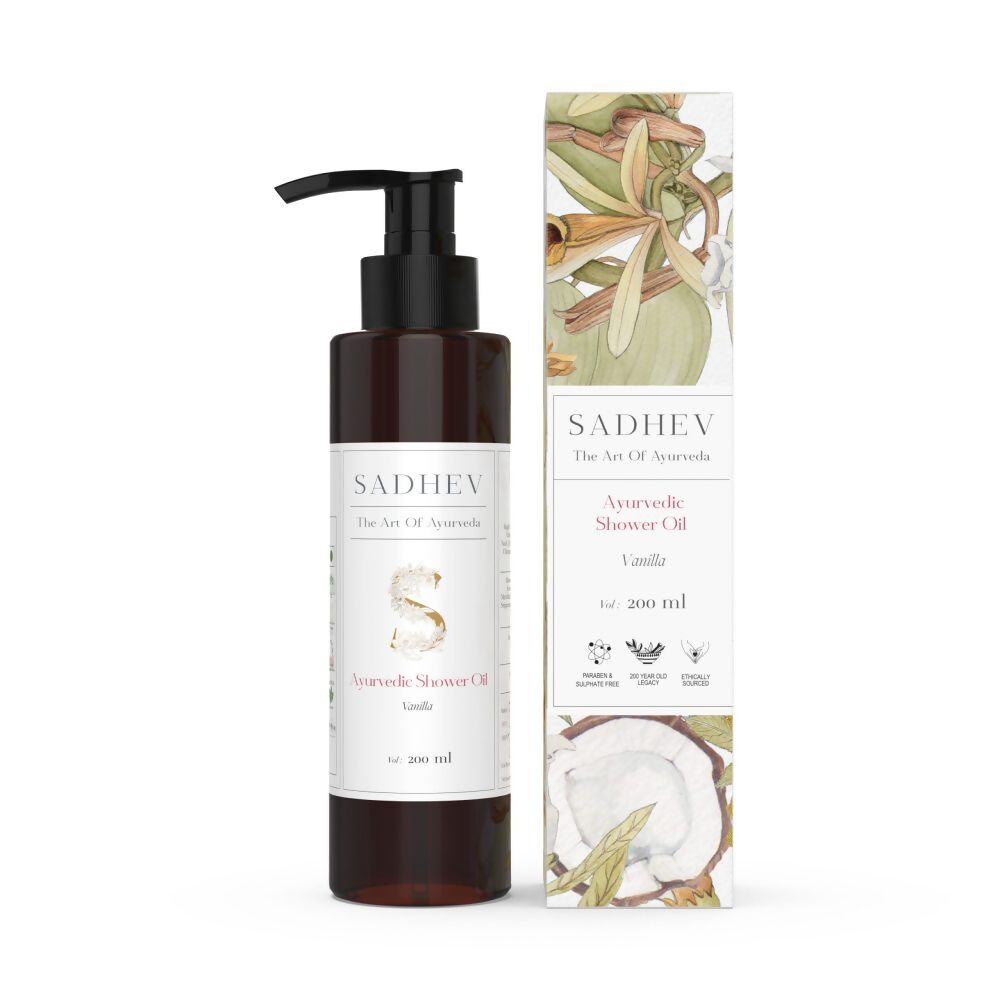 Sadhev Ayurvedic Vanilla Shower Oil | Grocsy