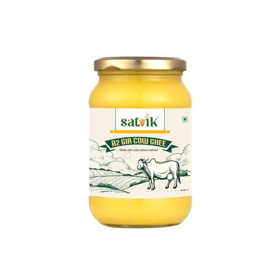 Satvik A2 Gir Cow Ghee | Vedic Bilona Method | Bilona Ghee | A2 Cow Desi Ghee | Grocsy