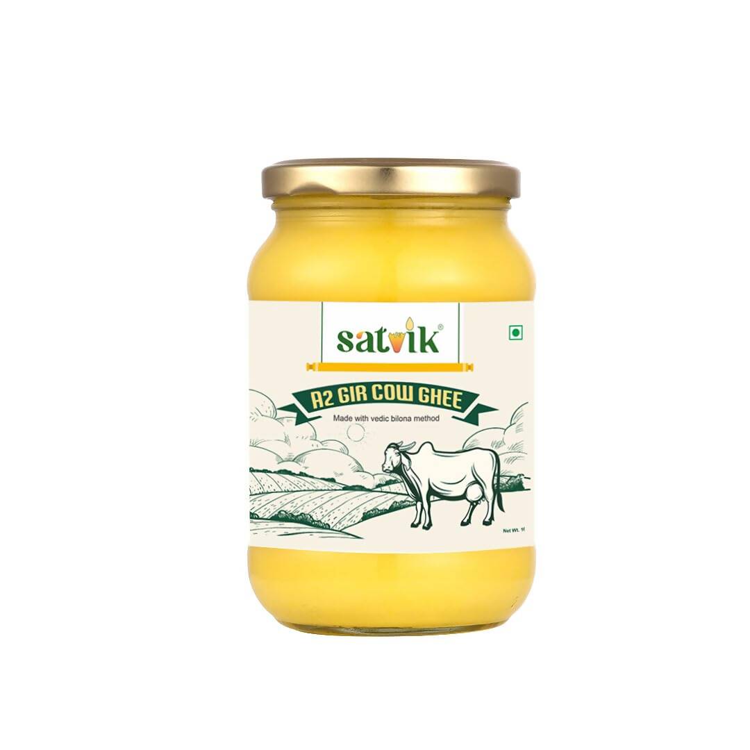 Satvik A2 Gir Cow Ghee | Vedic Bilona Method | Bilona Ghee | A2 Cow Desi Ghee | Grocsy