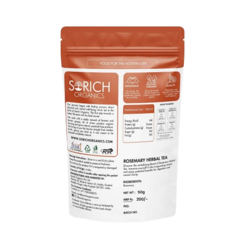 Sorich Organics Rosemary Herbal Tea | Grocsy