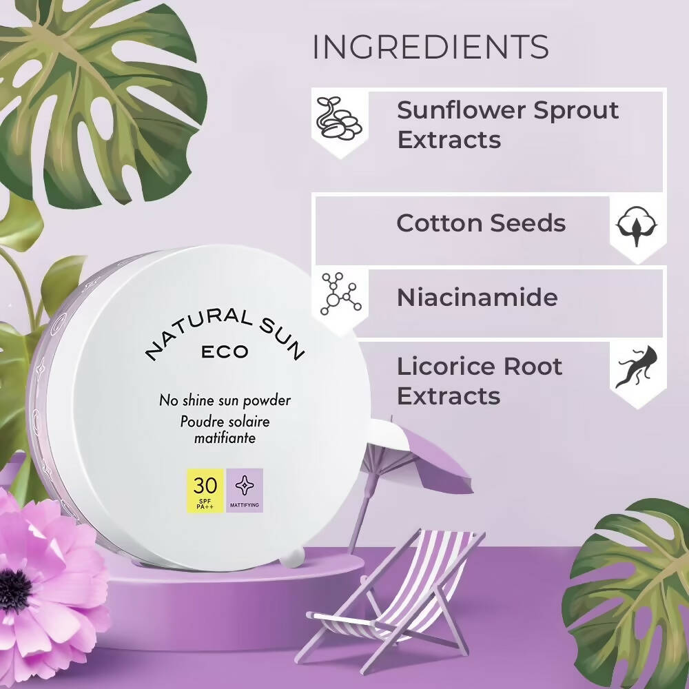 The Face Shop Natural Sun Eco No Shine Sun Powder SPF 30 - Korean Skincare | Grocsy