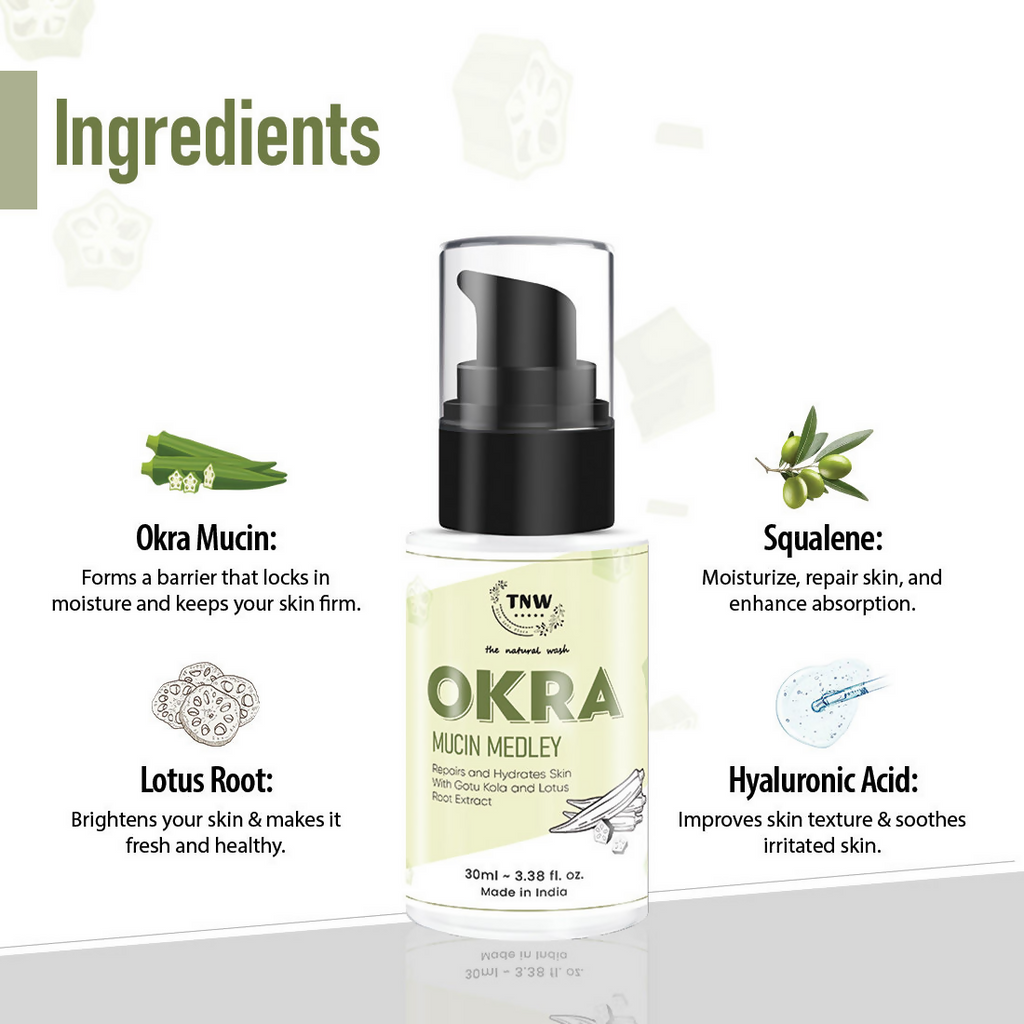 The Natural Wash Okra Mucin Serum For Long-Lasting Long-Lasting Moisturized Skin | Grocsy