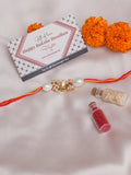 Designer kundan Rakhi - Ruby Raang | Grocsy