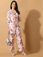 Myshka Women's Multi Printed Shirt With Trousers | Grocsy