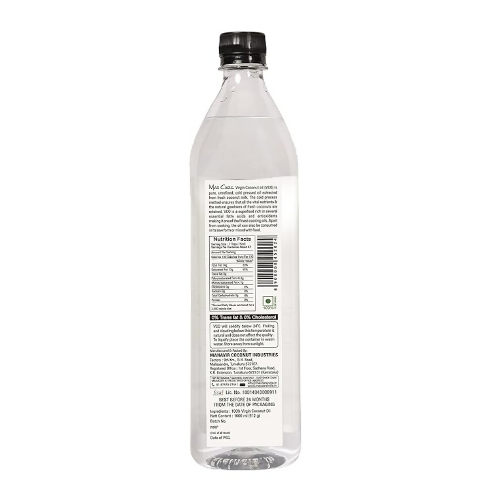 Max Care Virgin Coconut Oil (Cold Pressed) | Grocsy