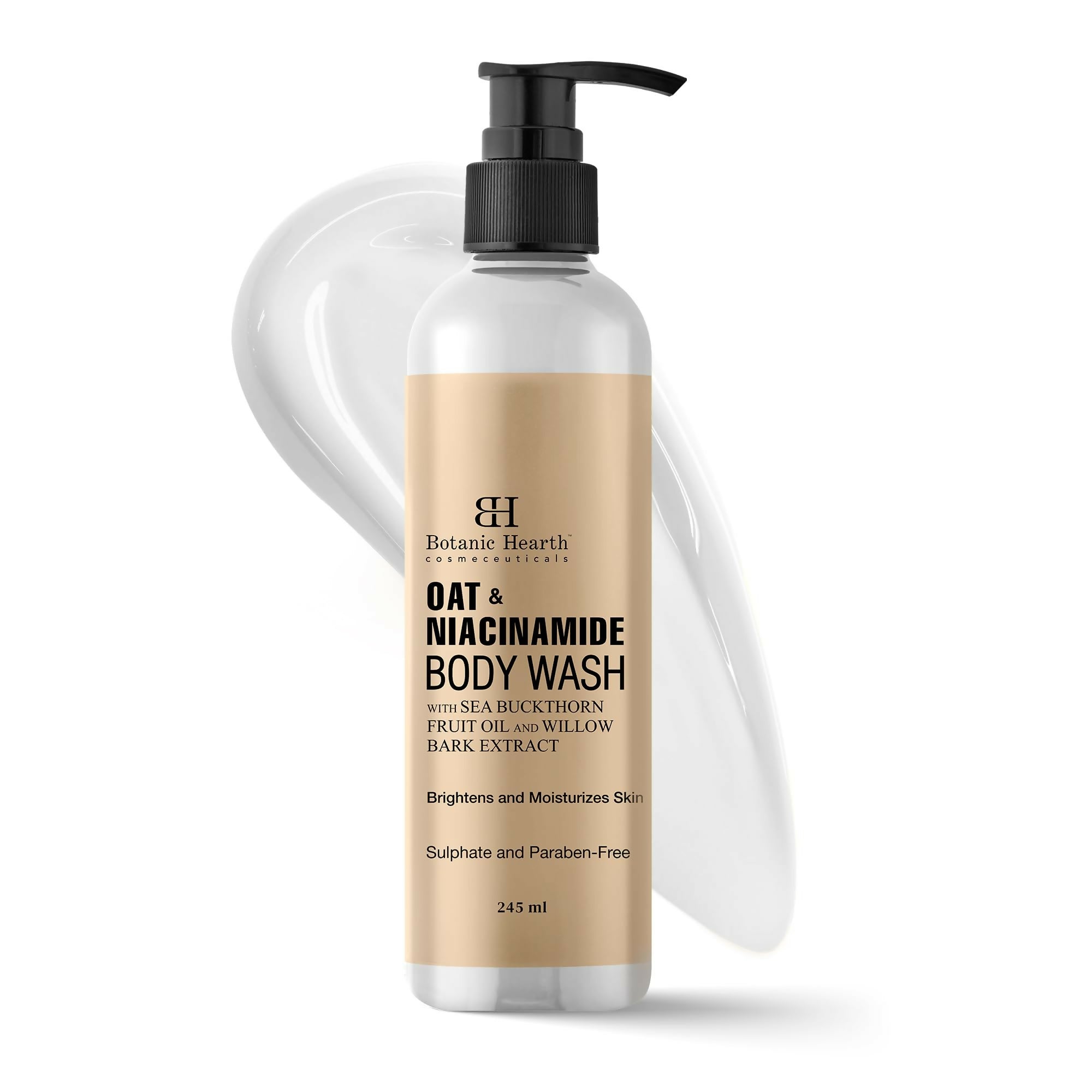 Botanic Hearth Oat & Niacinamide Body Wash Moisturizing & Skin Whitening | Grocsy