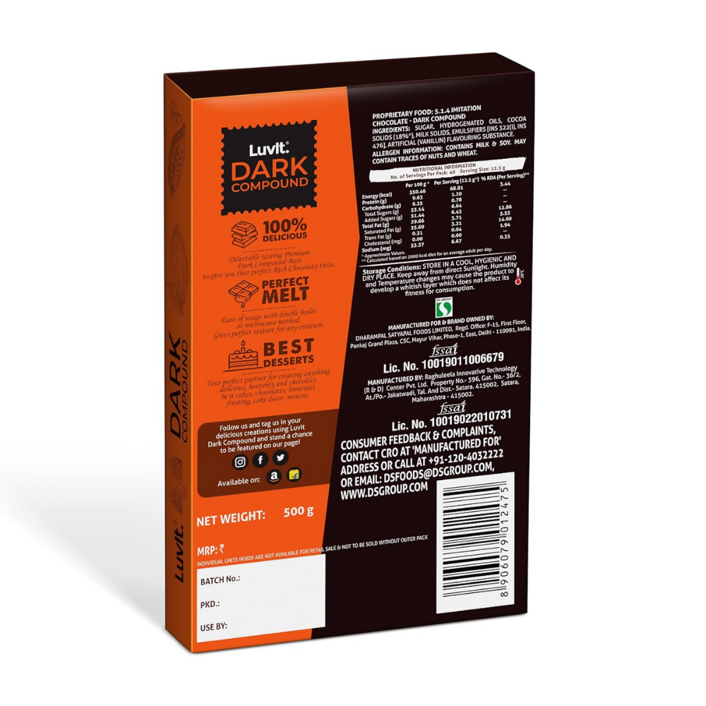 LuvIt. Cocoa Crush - Dark Compound Bars | Grocsy