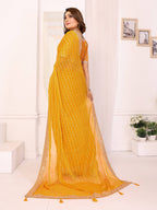 Vedant Vastram Georgette Embroidered & Sequin work Bollywood Fancy Saree - Mustard | Grocsy
