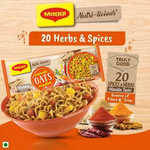 Maggi Nutri-Licious Masala Oats Noodles | Grocsy