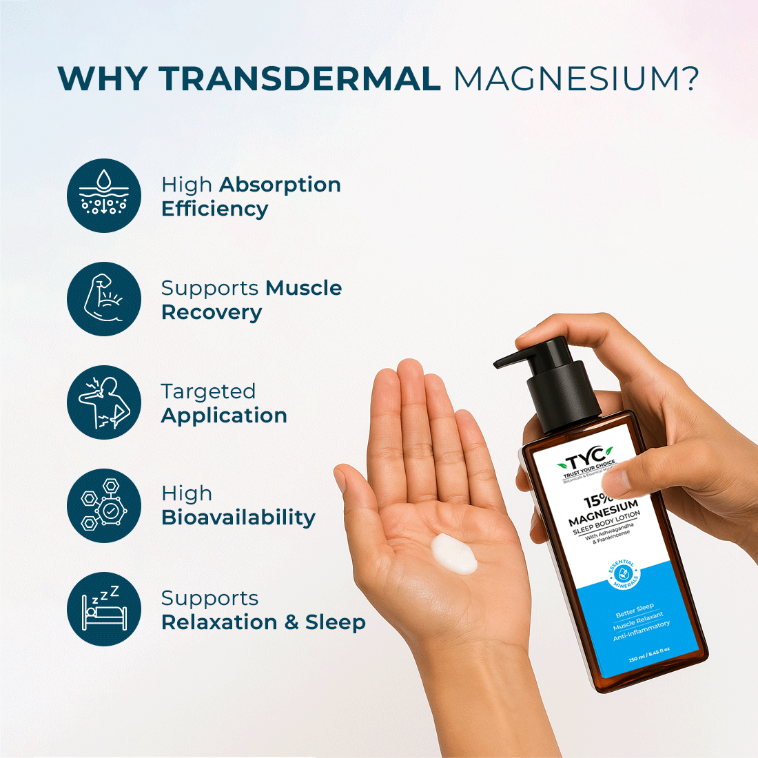 TYC 15% Magnesium Sleep Body Lotion | Grocsy