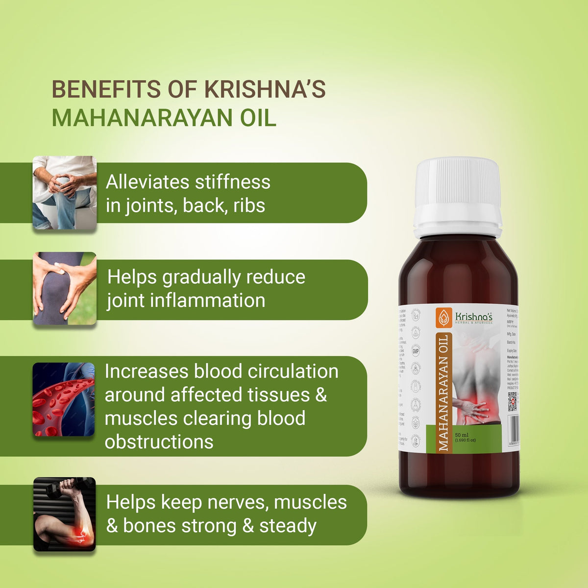 Krishna'S Herbal & Ayurveda Mahanarayan Oil | Grocsy
