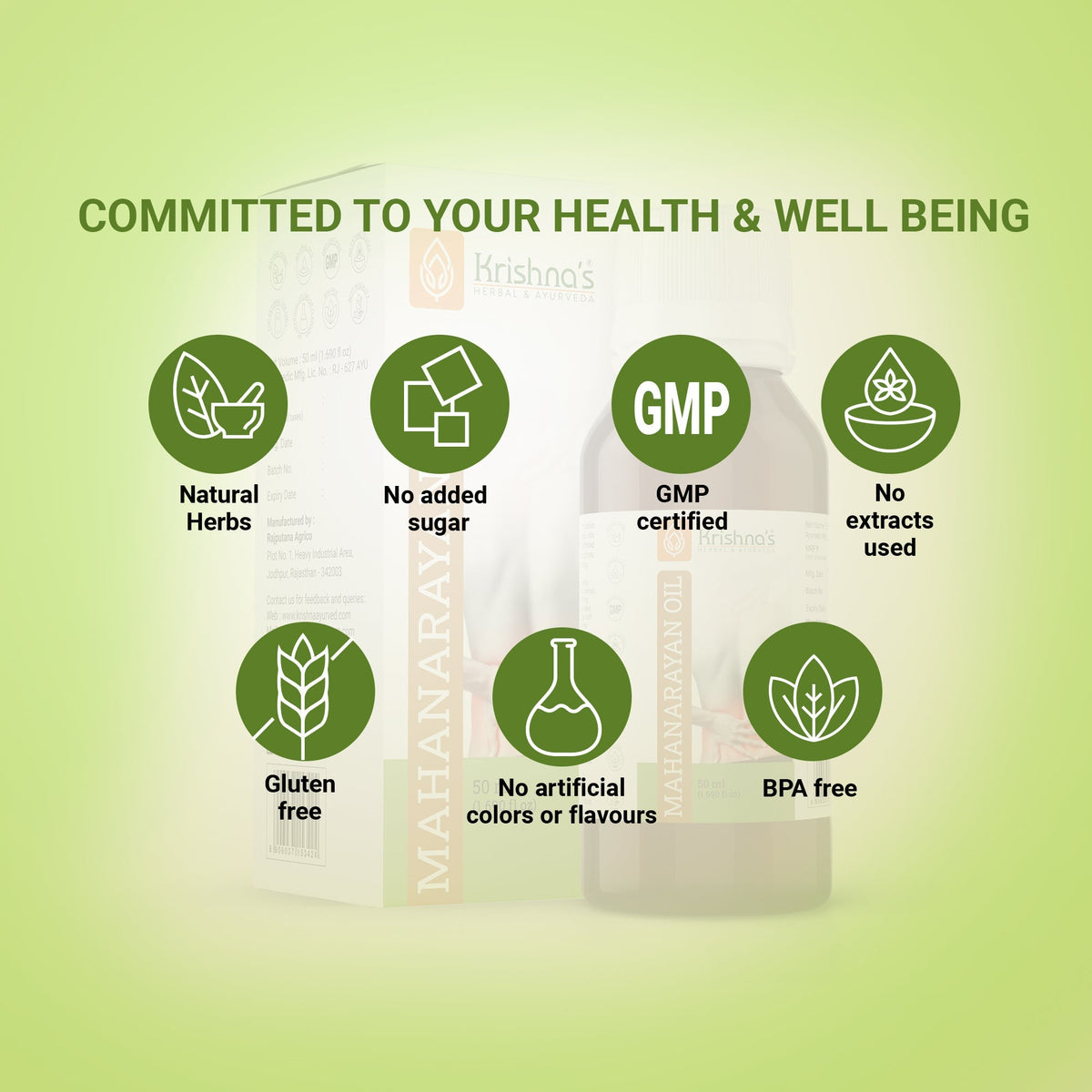 Krishna'S Herbal & Ayurveda Mahanarayan Oil | Grocsy