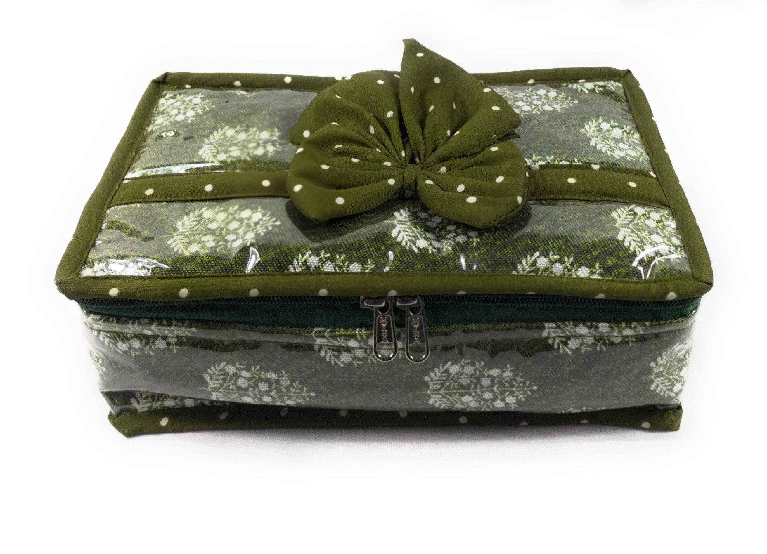 Asmaani Satin 6 Pocket Mehendi Bow Jewellery Kit | Grocsy